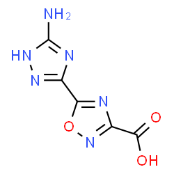 ChemSpider 2D Image | 5-(5-Amino-1H-1,2,4-triazol-3-yl)-1,2,4-oxadiazole-3-carboxylic acid | C5H4N6O3