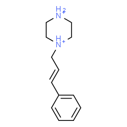 ChemSpider 2D Image | 1-[(2E)-3-Phenyl-2-propen-1-yl]piperazinediium | C13H20N2
