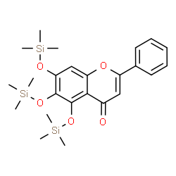 ChemSpider 2D Image | 2-Phenyl-5,6,7-tris[(trimethylsilyl)oxy]-4H-chromen-4-one | C24H34O5Si3