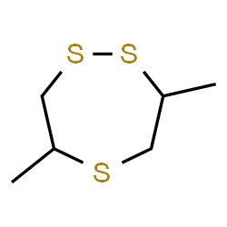 ChemSpider 2D Image | 3,6-Dimethyl-1,2,5-trithiepane | C6H12S3