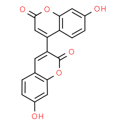 ChemSpider 2D Image | 7,7'-Dihydroxy-2H,2'H-3,4'-bichromene-2,2'-dione | C18H10O6