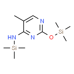 ChemSpider 2D Image | 5-Methyl-N-(trimethylsilyl)-2-[(trimethylsilyl)oxy]-4-pyrimidinamine | C11H23N3OSi2