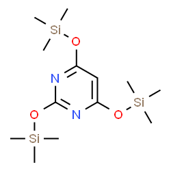 ChemSpider 2D Image | Pyrimidine, 2,4,6-tris(trimethylsiloxy)- | C13H28N2O3Si3