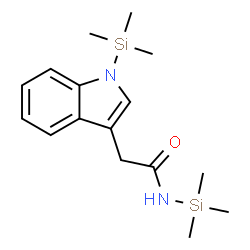 ChemSpider 2D Image | N-(Trimethylsilyl)-2-[1-(trimethylsilyl)-1H-indol-3-yl]acetamide | C16H26N2OSi2