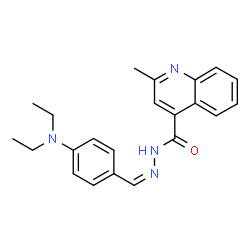 ChemSpider 2D Image | N'-{(Z)-[4-(Diethylamino)phenyl]methylene}-2-methyl-4-quinolinecarbohydrazide | C22H24N4O