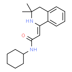 ChemSpider 2D Image | (2Z)-N-Cyclohexyl-2-(3,3-dimethyl-3,4-dihydro-1(2H)-isoquinolinylidene)acetamide | C19H26N2O