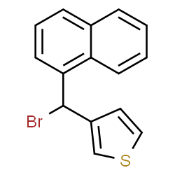 ChemSpider 2D Image | 3-[Bromo(1-naphthyl)methyl]thiophene | C15H11BrS