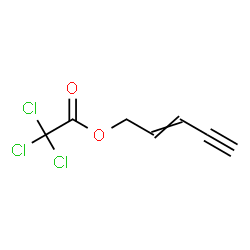 ChemSpider 2D Image | 2-Penten-4-yn-1-yl trichloroacetate | C7H5Cl3O2