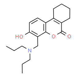 ChemSpider 2D Image | 4-[(Dipropylamino)methyl]-3-hydroxy-7,8,9,10-tetrahydro-6H-benzo[c]chromen-6-one | C20H27NO3