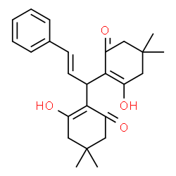 ChemSpider 2D Image | 2,2'-[(1E)-1-Phenyl-1-propene-3,3-diyl]bis(3-hydroxy-5,5-dimethyl-2-cyclohexen-1-one) | C25H30O4