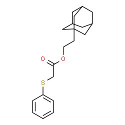 ChemSpider 2D Image | 2-(Adamantan-1-yl)ethyl (phenylsulfanyl)acetate | C20H26O2S