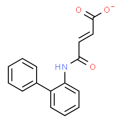 ChemSpider 2D Image | (2E)-4-(2-Biphenylylamino)-4-oxo-2-butenoate | C16H12NO3