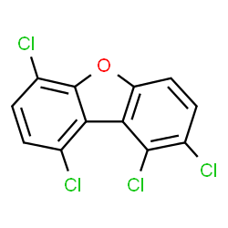 ChemSpider 2D Image | 1,2,6,9-TETRACHLORODIBENZOFURAN | C12H4Cl4O