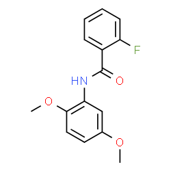 ChemSpider 2D Image | N-(2,5-Dimethoxyphenyl)-2-fluorobenzamide | C15H14FNO3
