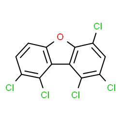 ChemSpider 2D Image | 1,2,4,8,9-PENTACHLORODIBENZOFURAN | C12H3Cl5O