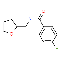 ChemSpider 2D Image | 4-Fluoro-N-(tetrahydro-2-furanylmethyl)benzamide | C12H14FNO2