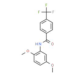 ChemSpider 2D Image | N-(2,5-Dimethoxyphenyl)-4-(trifluoromethyl)benzamide | C16H14F3NO3