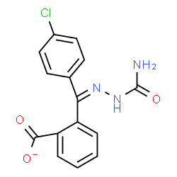 ChemSpider 2D Image | 2-[(Z)-(Carbamoylhydrazono)(4-chlorophenyl)methyl]benzoate | C15H11ClN3O3