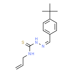 ChemSpider 2D Image | (2Z)-N-Allyl-2-[4-(2-methyl-2-propanyl)benzylidene]hydrazinecarbothioamide | C15H21N3S