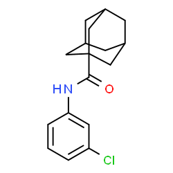 ChemSpider 2D Image | N-(3-Chlorophenyl)-1-adamantanecarboxamide | C17H20ClNO