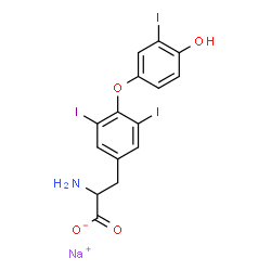 ChemSpider 2D Image | Liothyronine sodium | C15H11I3NNaO4