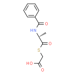 ChemSpider 2D Image | [(N-Benzoyl-D-alanyl)sulfanyl]acetic acid | C12H13NO4S