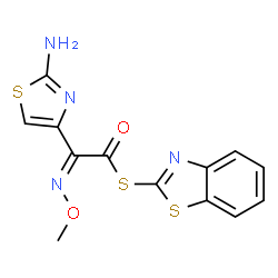 ChemSpider 2D Image | S-2-Benzothiazolyl 2-amino-a-(methoxyimino)-4-thiazolethiolacetate | C13H10N4O2S3