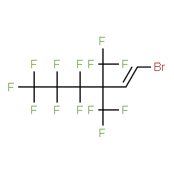 ChemSpider 2D Image | (1E)-1-Bromo-4,4,5,5,6,6,6-heptafluoro-3,3-bis(trifluoromethyl)-1-hexene | C8H2BrF13