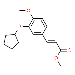 ChemSpider 2D Image | Methyl (2E)-3-[3-(cyclopentyloxy)-4-methoxyphenyl]acrylate | C16H20O4