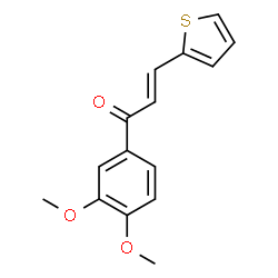 ChemSpider 2D Image | (2E)-1-(3,4-Dimethoxyphenyl)-3-(2-thienyl)-2-propen-1-one | C15H14O3S