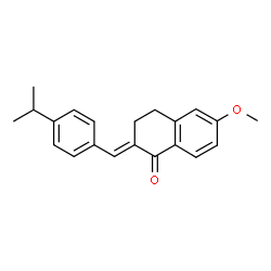 ChemSpider 2D Image | (2E)-2-(4-Isopropylbenzylidene)-6-methoxy-3,4-dihydro-1(2H)-naphthalenone | C21H22O2