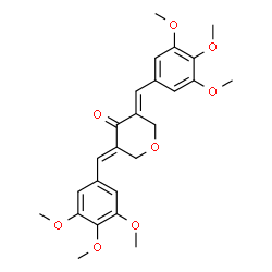 ChemSpider 2D Image | (3E,5E)-3,5-Bis(3,4,5-trimethoxybenzylidene)tetrahydro-4H-pyran-4-one | C25H28O8