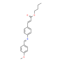 ChemSpider 2D Image | Butyl (2E)-3-{4-[(E)-(4-methoxybenzylidene)amino]phenyl}acrylate | C21H23NO3