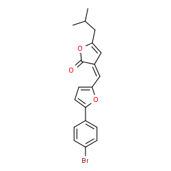 ChemSpider 2D Image | (3Z)-3-{[5-(4-Bromophenyl)-2-furyl]methylene}-5-isobutyl-2(3H)-furanone | C19H17BrO3