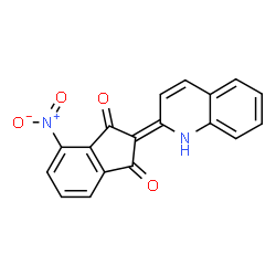 ChemSpider 2D Image | (2E)-4-Nitro-2-(2(1H)-quinolinylidene)-1H-indene-1,3(2H)-dione | C18H10N2O4