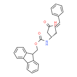 ChemSpider 2D Image | (3S,5E)-3-{[(9H-Fluoren-9-ylmethoxy)carbonyl]amino}-6-phenyl-5-hexenoic acid | C27H25NO4