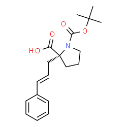 ChemSpider 2D Image | Boc-(R)-alpha-(3-phenyl-allyl)-proline | C19H25NO4