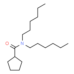 ChemSpider 2D Image | N,N-Dihexylcyclopentanecarboxamide | C18H35NO