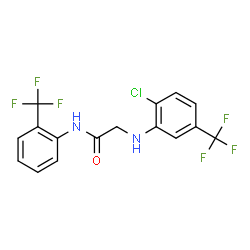 ChemSpider 2D Image | N~2~-[2-Chloro-5-(trifluoromethyl)phenyl]-N-[2-(trifluoromethyl)phenyl]glycinamide | C16H11ClF6N2O
