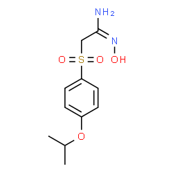 ChemSpider 2D Image | N-Hydroxy-2-(4-isopropoxy-benzenesulfonyl)-acetamidine | C11H16N2O4S