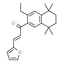 ChemSpider 2D Image | (2E)-1-(3-Ethyl-5,5,8,8-tetramethyl-5,6,7,8-tetrahydro-2-naphthalenyl)-3-(2-furyl)-2-propen-1-one | C23H28O2