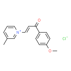 ChemSpider 2D Image | 1-[(1E)-3-(4-Methoxyphenyl)-3-oxo-1-propen-1-yl]-3-methylpyridinium chloride | C16H16ClNO2