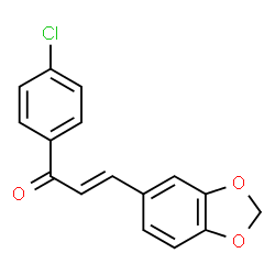 ChemSpider 2D Image | (2E)-3-(1,3-Benzodioxol-5-yl)-1-(4-chlorophenyl)-2-propen-1-one | C16H11ClO3