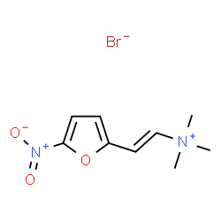 ChemSpider 2D Image | (E)-N,N,N-Trimethyl-2-(5-nitro-2-furyl)ethenaminium bromide | C9H13BrN2O3