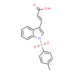 ChemSpider 2D Image | 3-(1-Tosyl-1H-indol-3-yl)acrylic acid | C18H15NO4S