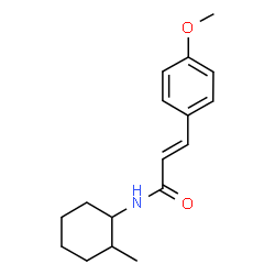 ChemSpider 2D Image | (2E)-3-(4-Methoxyphenyl)-N-(2-methylcyclohexyl)acrylamide | C17H23NO2