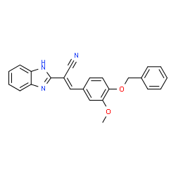 ChemSpider 2D Image | (2E)-2-(1H-Benzimidazol-2-yl)-3-[4-(benzyloxy)-3-methoxyphenyl]acrylonitrile | C24H19N3O2