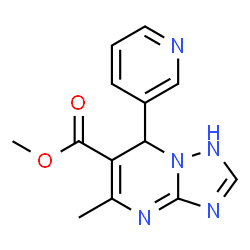 ChemSpider 2D Image | Methyl 5-methyl-7-(3-pyridinyl)-1,7-dihydro[1,2,4]triazolo[1,5-a]pyrimidine-6-carboxylate | C13H13N5O2
