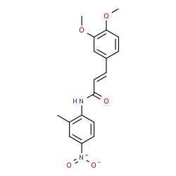 ChemSpider 2D Image | (2E)-3-(3,4-Dimethoxyphenyl)-N-(2-methyl-4-nitrophenyl)acrylamide | C18H18N2O5
