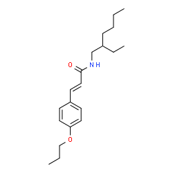 ChemSpider 2D Image | (2E)-N-(2-Ethylhexyl)-3-(4-propoxyphenyl)acrylamide | C20H31NO2
